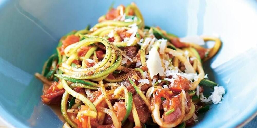 koolhydraatarme-courgetti-spaghetti Koolhydraatarme cougetti spaghetti