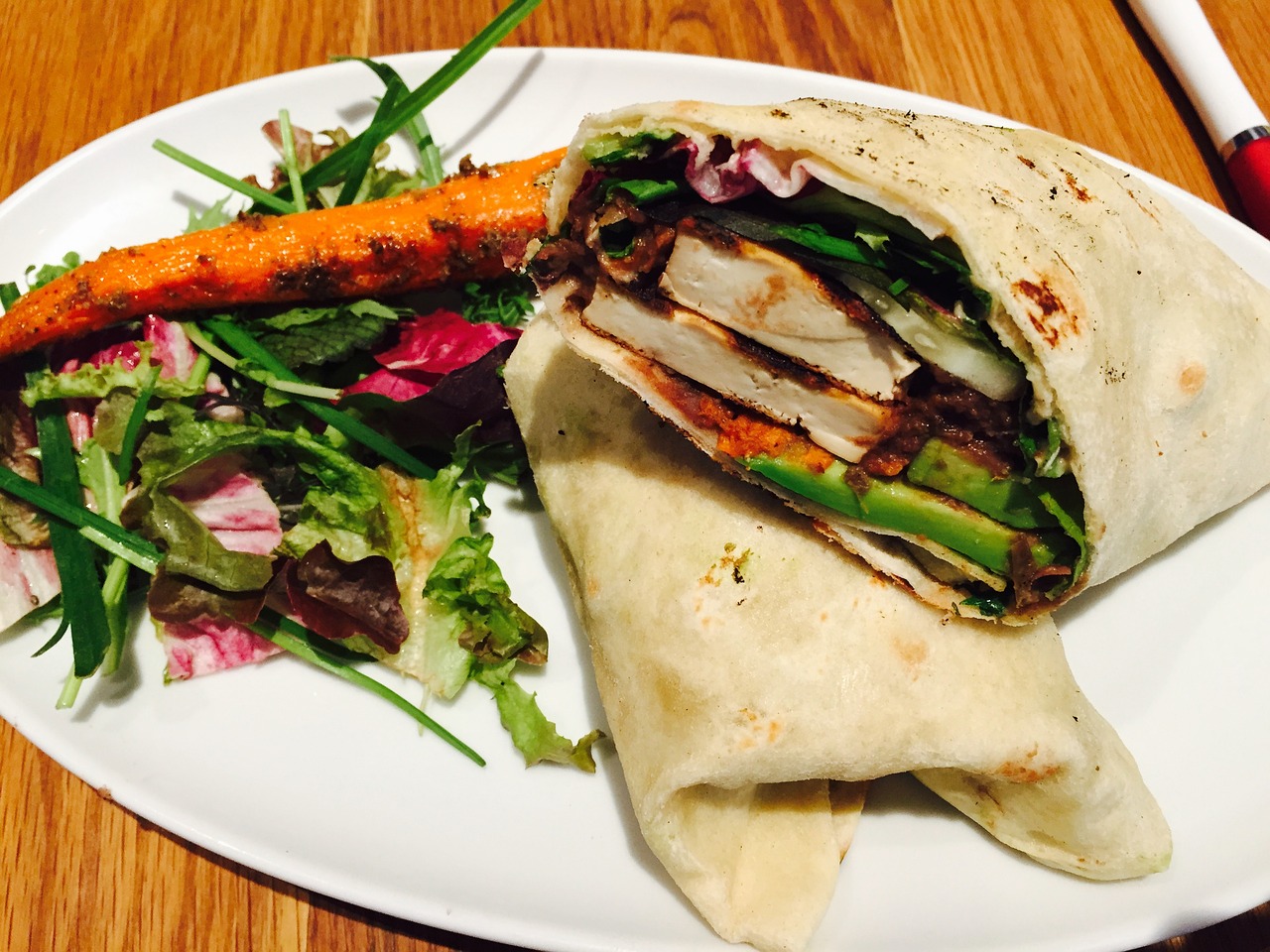 Gevulde wrap met kip
